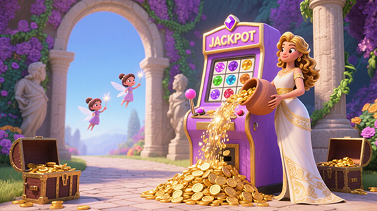 Tela de slot com recursos de bônus